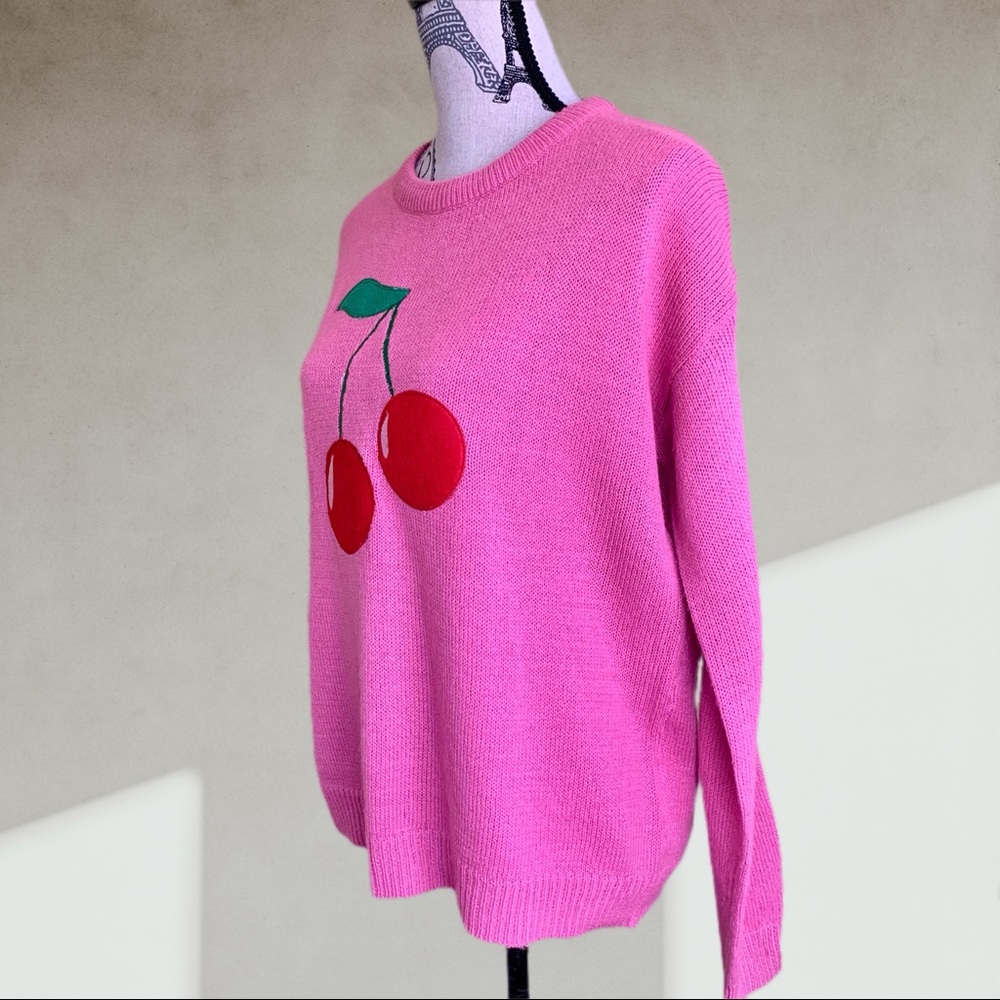 Cherry π patch sweater S-M - Picture 4 of 8